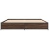 vidaXL Bed Frame without Mattress Brown Oak 200x200 cm