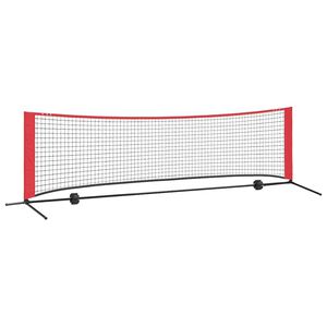 vidaXL Tennis Net Folding Black and red 301 x 90.5 x 87 cm Polyester