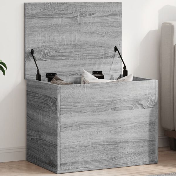 vidaXL Storage Box Grey Sonoma 60x42x46 cm Engineered Wood