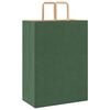 vidaXL Paper Bags 250 pcs with Handles Green 32x17x44 cm