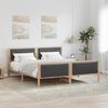 vidaXL Bed Frame with Headboard Dark Grey 200 x 200 cm Fabric
