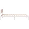 vidaXL Bed Frame with Headboard White 75 x 190 cm Solid Pine Wood