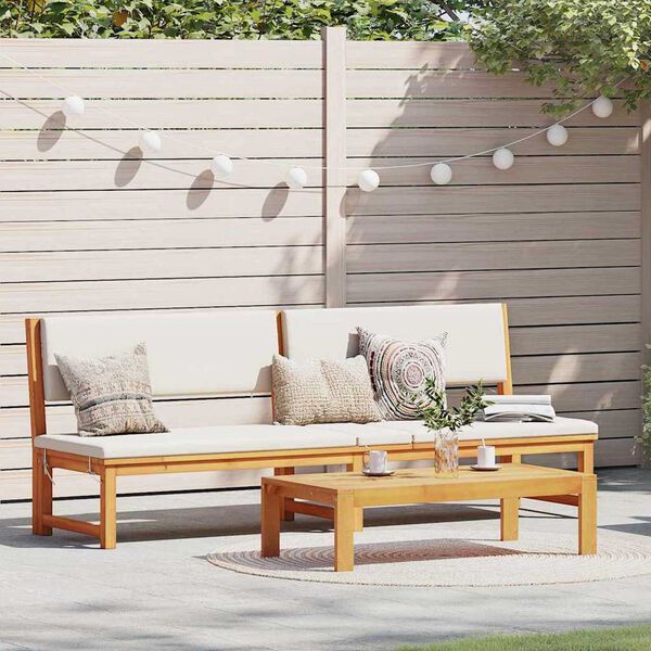 vidaXL Sun Lounger Reclining Brown 200 x 57 x 75cm Solid Acacia wood