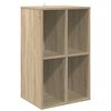 vidaXL Record Cabinet Sonoma Oak 44.5 x 36.5 x 74.5 cm Engineered Wood