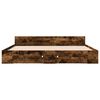 vidaXL Bed Frame with Drawers without Mattress Smoked Oak 200x200 cm