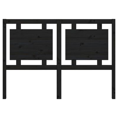 vidaXL Bed Headboard Black 140.5x4x100 cm Solid Pine Wood