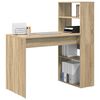 vidaXL Desk with Shelf Sonoma Oak 113 x 54 x 120 cm Engineered Wood