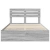 vidaXL Bed Frame with Drawer Grey Sonoma 140 x 200 cm Engineer Wood