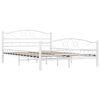 vidaXL Bed Frame White Metal 140x200 cm