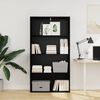 vidaXL Freestanding Bookshelf Black Oak 80 x 30 x 152 cm