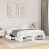 vidaXL Bed Frame without Mattress White 135x190 cm Double Engineered Wood