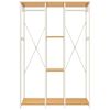 vidaXL Wardrobe White and Oak 110x40x167 cm Metal and Engineered Wood