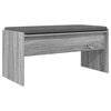 vidaXL Hall Bench with Cushion Grey Sonoma 83 x 38 x 40 cm