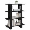 vidaXL Book Cabinet/Room Divider Black 100x30x123.5 cm