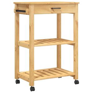 vidaXL Kitchen Trolley "MONZA" 60x40x88,5 cm Solid Wood Pine