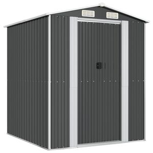 vidaXL Garden Shed Anthracite 192x191x223 cm Galvanised Steel