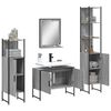 vidaXL 4 Piece Bathroom Cabinet Set Grey Sonoma Engineered Wood