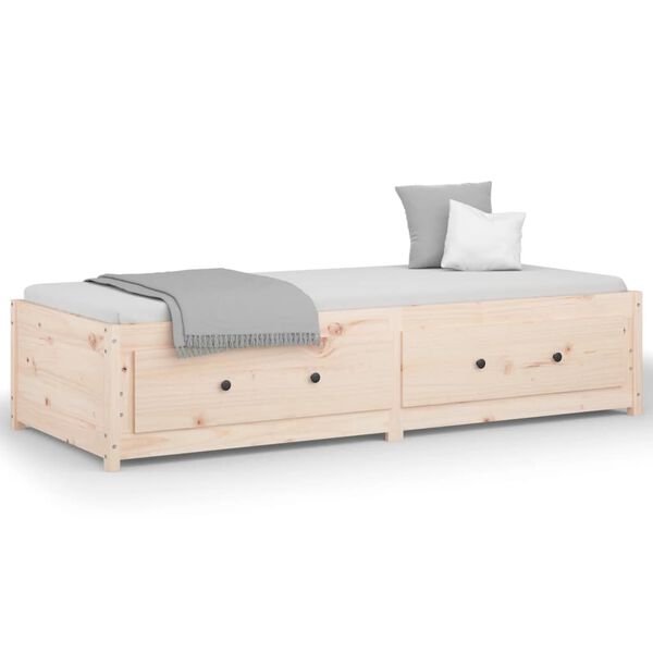 vidaXL Day Bed without Mattress 75x190 cm Small Single Small Single Solid Wood Pine