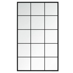 vidaXL Mirror | Black | Metal, Glass | 100x60 cm | Mirror | Rectangular