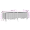 vidaXL Garden Planter with Wheels Blue Grey 160x50x54 cm PP