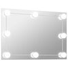 vidaXL Wall Mirror with LED Lights Rectangular Glass