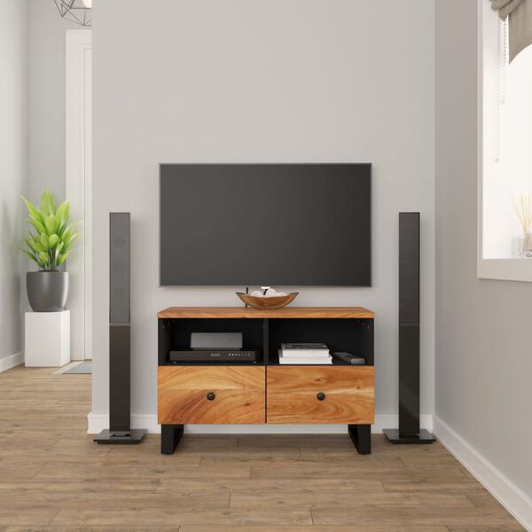 vidaXL TV Cabinet 70x33x46cm Solid Wood Acacia