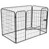 vidaXL Heavy Duty Dog Playpen Black 120x80x70 cm Steel