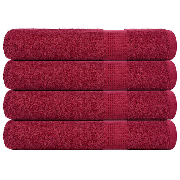 vidaXL Towels "FROGN" 4 pcs Bordeaux 100x200 cm 360 gsm
