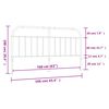 vidaXL Metal Headboard Black 160 cm