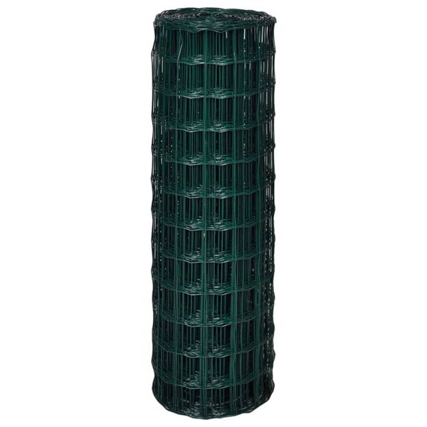 vidaXL Euro Fence Steel 25x1.2 m Green