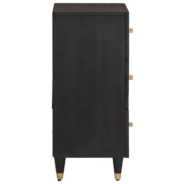 vidaXL Sideboard with Drawer Black 40 x 33 x 75 cm Solid Mango Wood