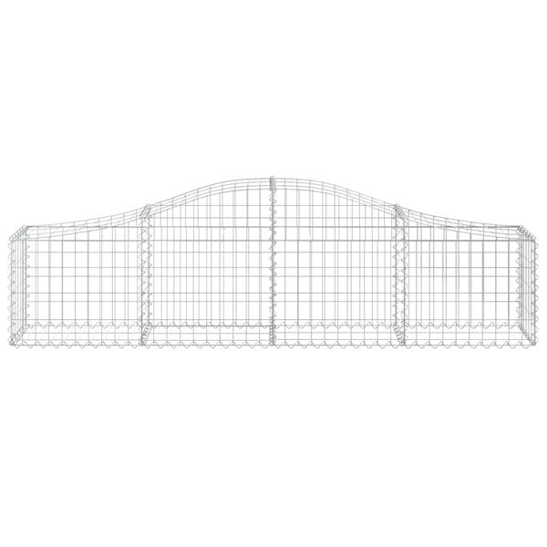 vidaXL Arched Gabion Baskets 11 pcs 200x30x40/60 cm Galvanised Iron