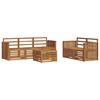 vidaXL Outdoor Sofa Set 6 pcs Natural Solid Acacia Wood