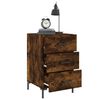 vidaXL Bedside Cabinet Smoked Oak 40x40x66 cm Engineered Wood