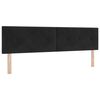 vidaXL LED Headboard with LED Strip Lights Black 180 cm Polyester