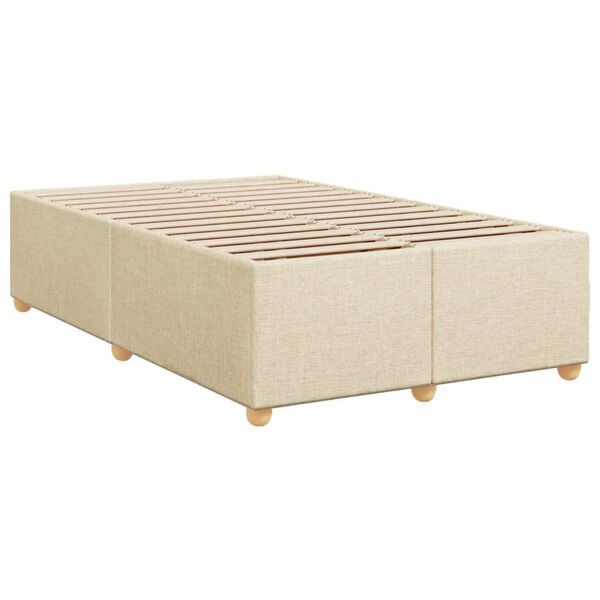 vidaXL Bed Frame without Mattress Cream 120x190 cm Small Double Fabric