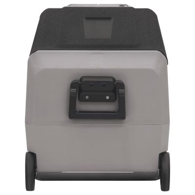 vidaXL Cool Box with Wheel and Handle Black&Grey 50 L PP&PE