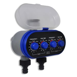 vidaXL Water Timer | Blue, Black | ABS | Compact | Adjustable Armrests