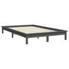 vidaXL Bed Frame without Mattress Grey 120x200 cm Solid Wood