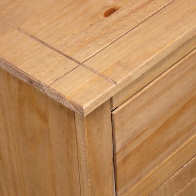 vidaXL 2 Piece Dressing Table Set Solid Pine Wood Panama Range