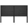 vidaXL Bed Headboard Black 126x4x100 cm Solid Wood Pine