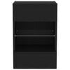 vidaXL TV Cabinet 2 pcs Black 40 x 30 x 60.5 cm Engineered wood