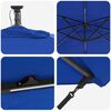 vidaXL Cantilever Banana Parasol Blue 249 x 249 x 250 cm