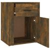 vidaXL Bedside Cabinet Smoked Oak 50x36x60 cm Engineered Wood