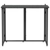 vidaXL Folding Garden Table Black 90x51x75 cm Poly Rattan