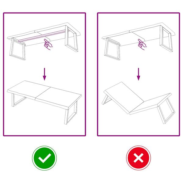 vidaXL Table Top Light Brown 140x50x(2-4) cm Treated Solid Wood Oak