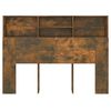 vidaXL Headboard Cabinet Smoked Oak 140x19x103.5 cm
