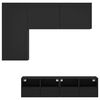 vidaXL 4 Piece TV Wall Units Black Engineered Wood