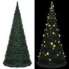 vidaXL Pop-up String Artificial Pre-lit Christmas Tree Green 210 cm