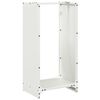 vidaXL Firewood Rack White 40x30x80 cm Cold-rolled steel